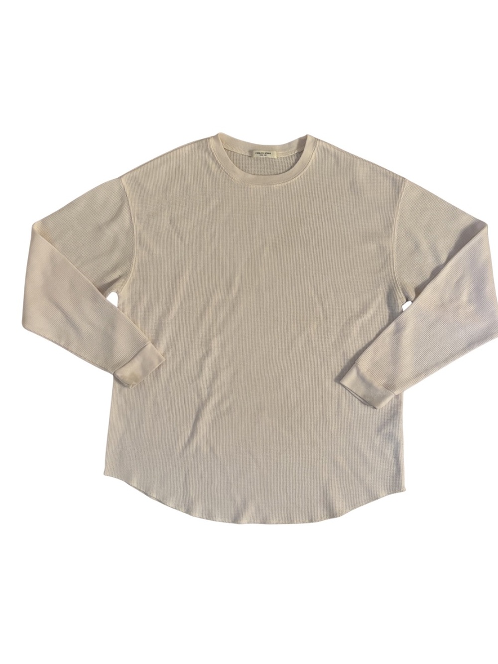 Freak Store Peach Waffle Knit Long Sleeve Top